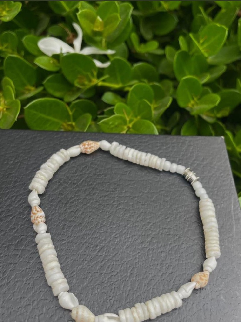 Handcrafted White Shell Bead anklet- Beach-Style Women’s Jewelry